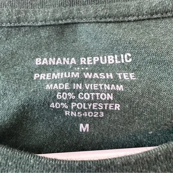 Banana Republic Crew Neck Green Short Sleeve Shirt - Medium - Picture 8 of 9